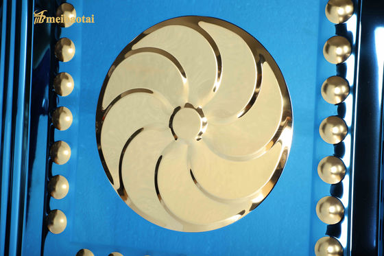 Lembaran Stainless Steel Stempel dengan Permukaan Cermin Lapisan Warna Emas dan Ketebalan 0,65mm untuk Penggunaan Dekoratif