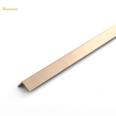 Harga bagus 304 Stainless Steel Corner Edge Trim L Slot Cermin Emas Selesai Dekoratif on line