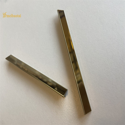 0,7MM Tebal 304 Stainless Steel Tile Trim Cermin Hitam Selesai