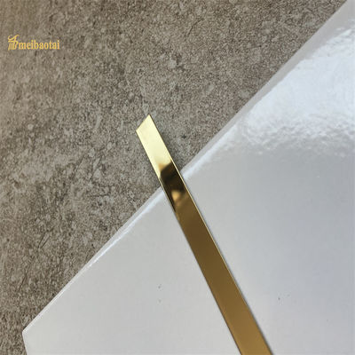 304 stainless steel tile trim dengan permukaan cermin dan panjang 3048mm untuk dinding dan lantai