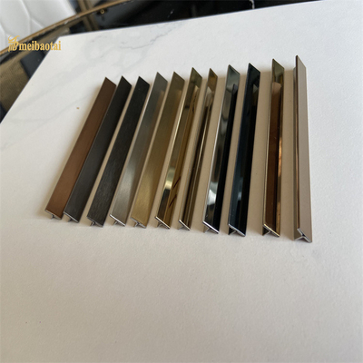 Profil Dekoratif Bentuk T Dekoratif Metal Tile Trim 2440mm Panjang