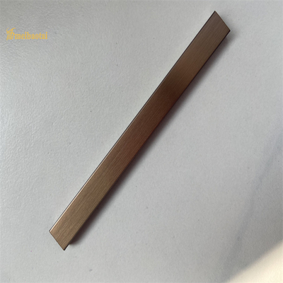U Slot Stainless Steel Tile Trim 201 304 Emas Champagne garis rambut Selesai profil