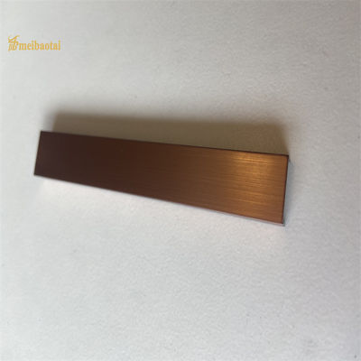 Antique Copper Stainless Steel Tile Trim dengan Lebar 20mm dan Hairline Surface untuk Profil Logam Bentuk U