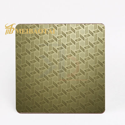 Harga bagus Lembaran Emboss Baja Tahan Karat 304 Warna Emas Perak Ketebalan 0,85mm untuk Panel Dinding Dekoratif on line