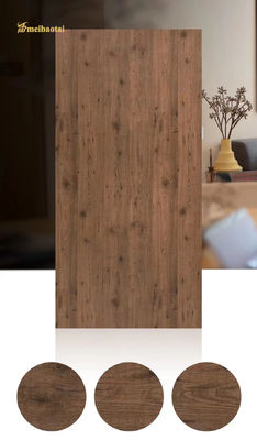 Harga bagus Dekorasi Pintu Lembaran Laminasi Stainless Celah Tepi Butir Kayu Imitasi on line