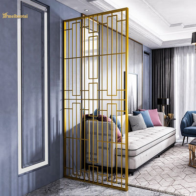 Harga bagus Pembatas Ruangan Aluminium Warna Emas PVD dengan Perlakuan Permukaan Hairline dan Ukuran yang Disesuaikan on line