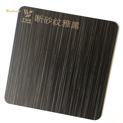 Kuas Hitam 4x8 Garis Rambut Stainless Steel Sheet Ketebalan 0.65mm