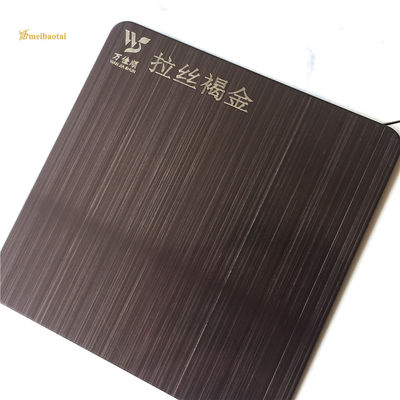 Harga bagus Lembar stainless steel empat kaki dengan lapisan PVD Brown Gold dan ketebalan 0,65 mm on line