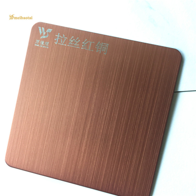 JIS Garis Rambut Stainless Steel Lembaran PVC Film Dekorasi Arsitektur
