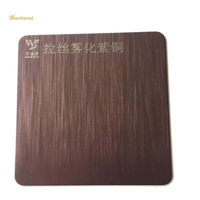 Four Feet Purple Brushed Stainless Steel Sheet Untuk Industri Pembuatan Kapal