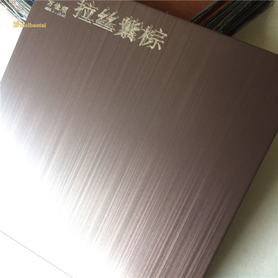 GB Standard Purple Hairline Stainless Steel Sheet Ketahanan Korosi