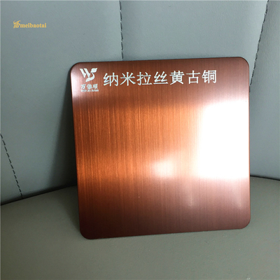 4 Kaki Perunggu Garis Rambut Stainless Steel Sheet Anti Sidik Jari