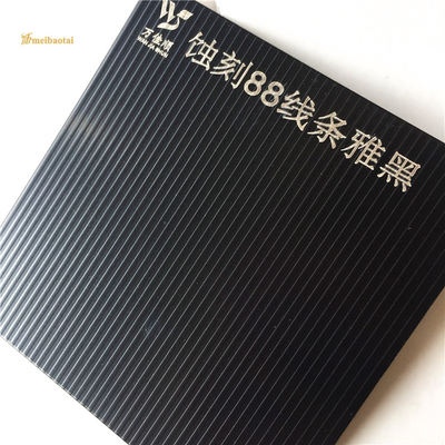 Lembaran Stainless Steel Tergores Hitam Ganda Pvc NO.88 Pola Garis