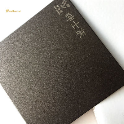 Sandblasted Grey Anti Fingerprint Dekoratif Stainless Steel Sheet SS Panel