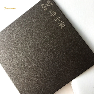 Lembaran Stainless Steel Dekoratif Abu-abu Sandblasted Anti Sidik Jari