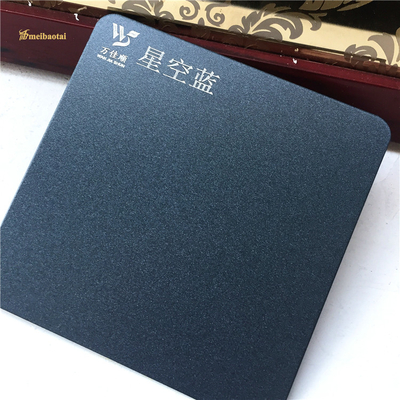 Plat Stainless Steel AISI Disikat Bintang Biru Empat Kaki