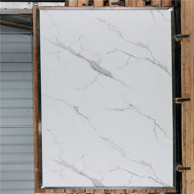 Harga bagus Butir Kayu Imitasi Warna Putih Lembar Laminasi Stainless Menghias Tepi Dinding on line